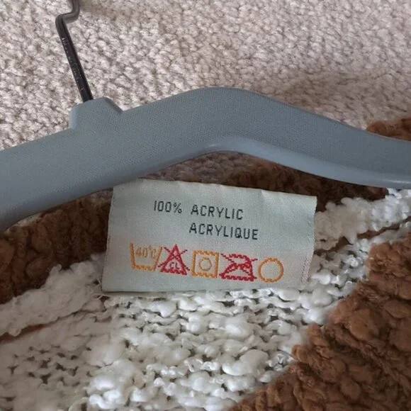 Vintage Boucle Retro 90s Geometric Boho Grunge Slouchy Coogi Style Sweater M - Picture 5 of 9